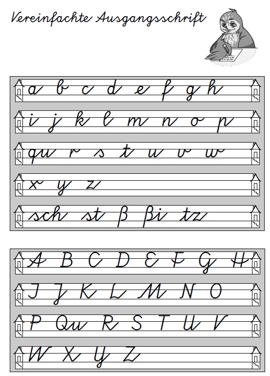 Vereinfachte Ausgangsschrift 2020